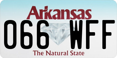 AR license plate 066WFF