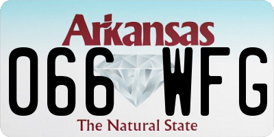 AR license plate 066WFG