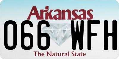AR license plate 066WFH