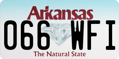 AR license plate 066WFI