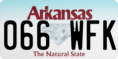 AR license plate 066WFK