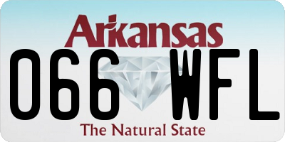 AR license plate 066WFL