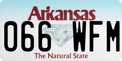 AR license plate 066WFM