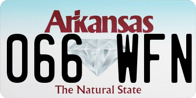 AR license plate 066WFN