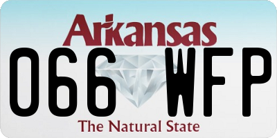 AR license plate 066WFP