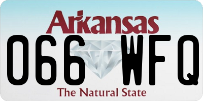 AR license plate 066WFQ