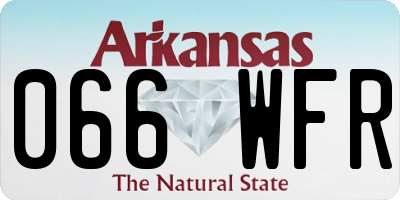 AR license plate 066WFR