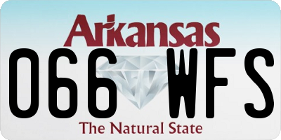 AR license plate 066WFS