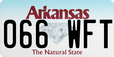 AR license plate 066WFT
