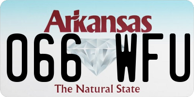 AR license plate 066WFU
