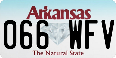 AR license plate 066WFV