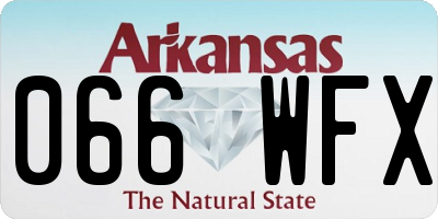 AR license plate 066WFX