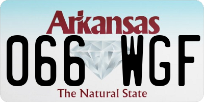 AR license plate 066WGF