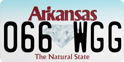 AR license plate 066WGG