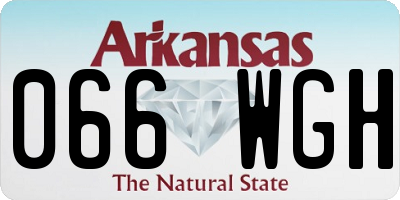 AR license plate 066WGH