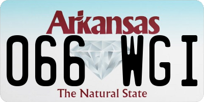 AR license plate 066WGI