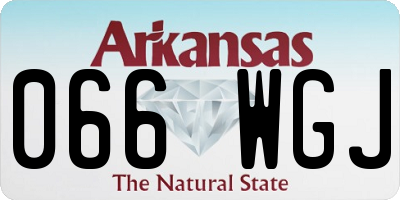 AR license plate 066WGJ