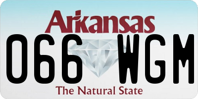AR license plate 066WGM