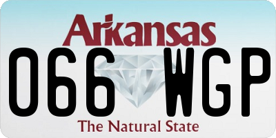 AR license plate 066WGP