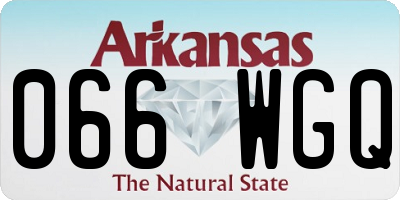 AR license plate 066WGQ