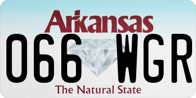 AR license plate 066WGR