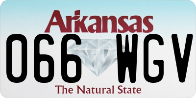 AR license plate 066WGV