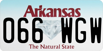 AR license plate 066WGW