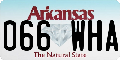 AR license plate 066WHA