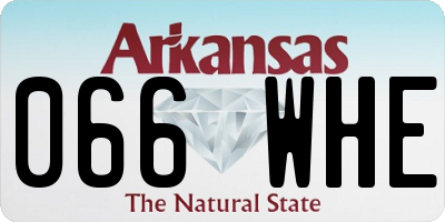 AR license plate 066WHE