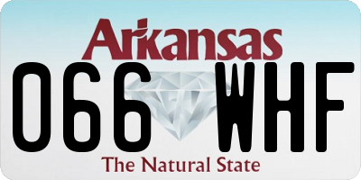 AR license plate 066WHF