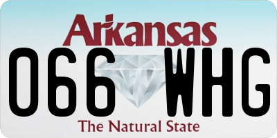 AR license plate 066WHG