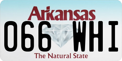 AR license plate 066WHI
