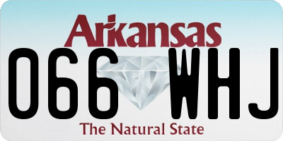 AR license plate 066WHJ