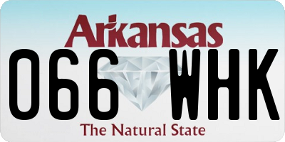 AR license plate 066WHK