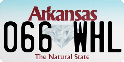 AR license plate 066WHL