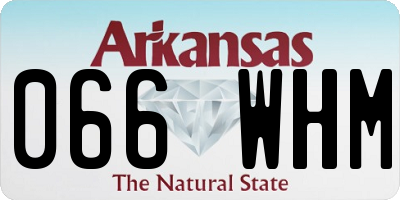 AR license plate 066WHM