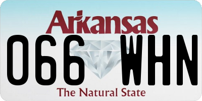 AR license plate 066WHN