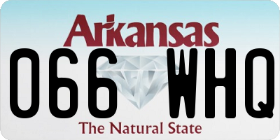 AR license plate 066WHQ