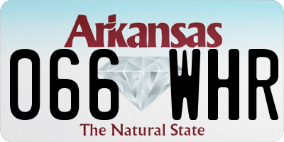 AR license plate 066WHR