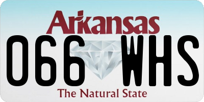 AR license plate 066WHS