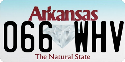 AR license plate 066WHV