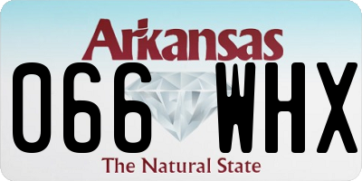 AR license plate 066WHX