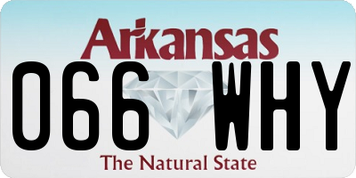 AR license plate 066WHY