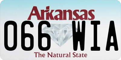 AR license plate 066WIA