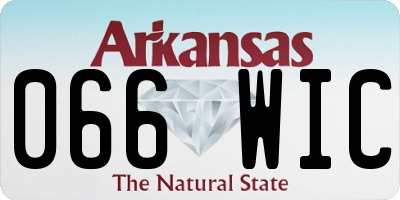 AR license plate 066WIC