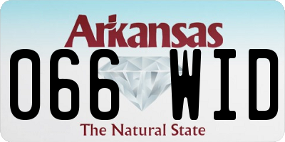 AR license plate 066WID