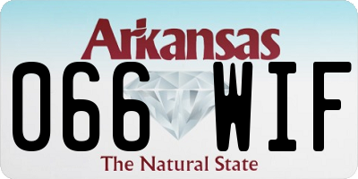 AR license plate 066WIF