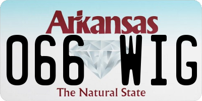AR license plate 066WIG