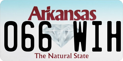 AR license plate 066WIH