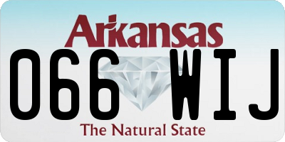 AR license plate 066WIJ